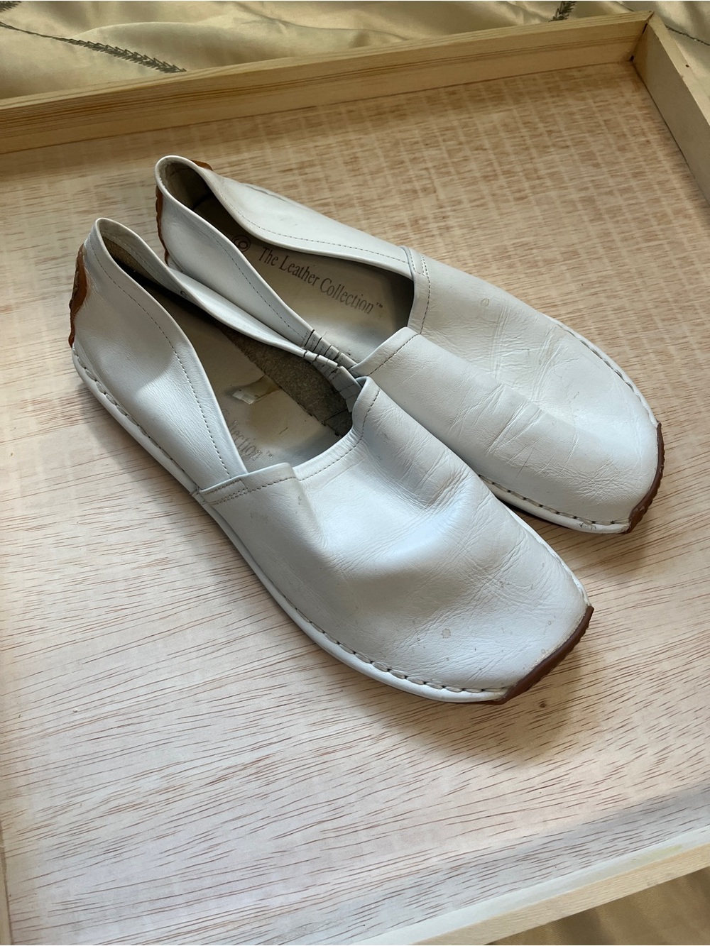 White Leather Women's Espadrilles